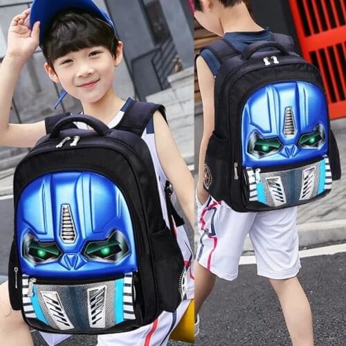 Fashion Cartoon Elementary School Backpacks Grade 1-6 Baby Children Pupils Waterproof School Bags LED light Backpacks