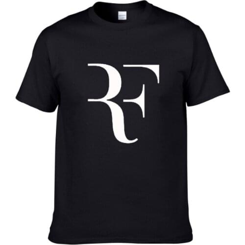 2021Creative design RF roger federer logo t shirt solid color cotton T Shirt Mens New Arrival Style Short Sleeve Men t-shirt