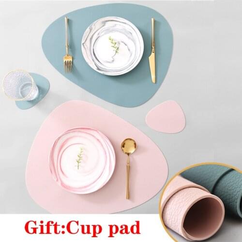 Non-Slip Tableware Pad Placemat Table Mat Silicone Place Mat Waterproof Soft Disc Coaster Washable Placemats for Dining Table