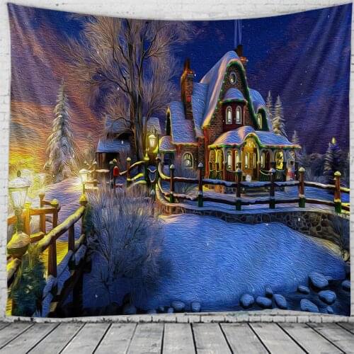 Christmas decoration tapestry Christmas bedroom dormitory decoration tapestry Christmas party background decoration tapestry