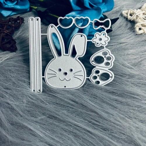 Easter rabbit footprint metal cutting dies decoration Scrapbook knife mould blade punch stencils die cutter metal embossing