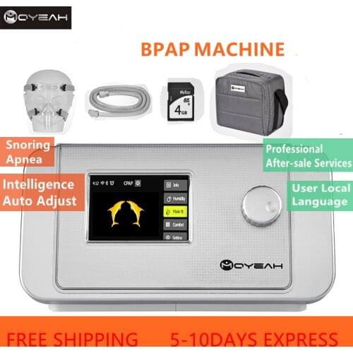 MOYEAH Portable S/T BiPAP Auto BPAP Machine For Sleep Apnea Anti Snoring Bi-level CPAP Ventilator OSA Therapy