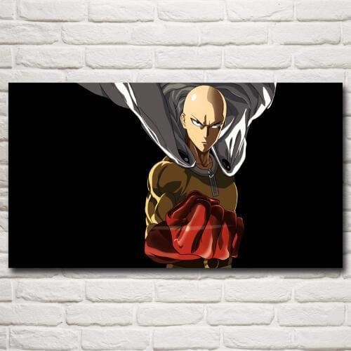 FOOCAME ONE PUNCH MAN Anime Posters and Prints Wall Art Silk Painting Modern Home Decoration Pictures Living Room Bedroom
