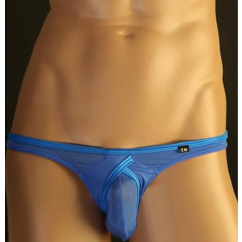 Sexy Mens G-String Underwear T-Back Briefs With Penis Sheath Micro Low-rise Bikini See Through Mans Underwear Thong Lingerie