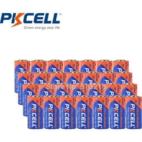 28pcs PKCELL 6v battery Dry Alkaline Batteries 4LR44 4A76 A544V 4034PX PX28A L1325 4AG13 544 for Dog Training Shock Collars