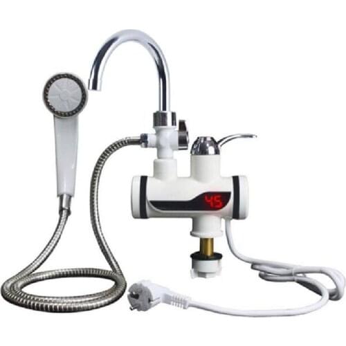 Electric Instant Hot Water Faucet Stainless Steel Water heater with LED Temperature Display Tankless Tap For Kitchen shower