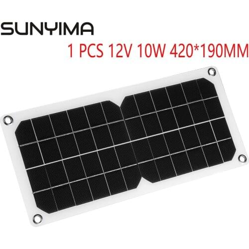 SUNYIMA 5V 10W Solar Panel Flexible Solar Panel Solar Battery Charger Power Bank DIY Photovoltaic Panel for Phone Hiking