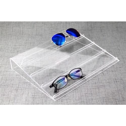 4 Slot Modern Clear Acrylic Sunglasses Display Holder Stand Retail Optical Rack