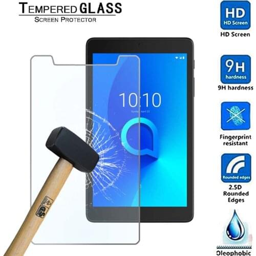 9D Tempered Glass Screen Protector for Alcatel 3T 8/A30/OneTouch PIXI 3/POP 7/7S Explosion-Proof Screen Protector Tablet Film