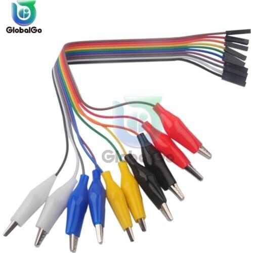 10PIN DuPont Male Head to Alligator Clip 30CM