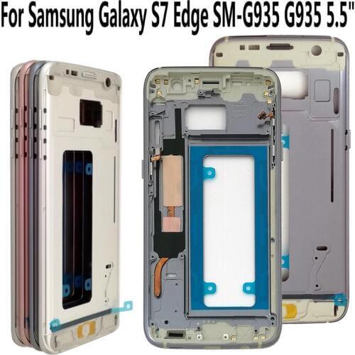 100% New For Samsung Galaxy S7 Edge SM-G935 G935 5.5" Front Middle LCD Screen Housing Frame Bezel