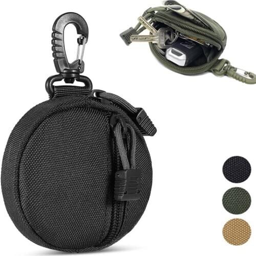 1000D Tactical Wallet Pouch Military Portable Coin Key Pocket For Hunting Waist Pack With Clip Outdoor Accessories Bag EDC Purse