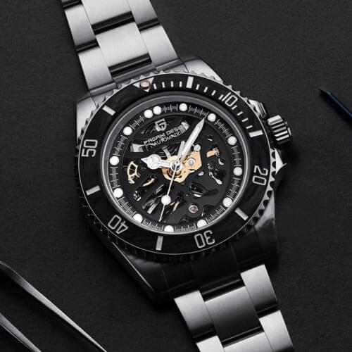 2020 New Skeleton Mechanical Watch For Men PAGANI DESIGN Brand Luxury Wrist Watch Mens Business Automatic Watch Men Reloj Hombre
