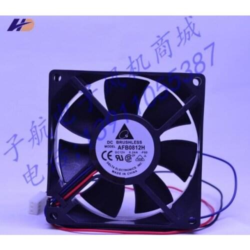 DELTA AFB0812H 80*80*25.4mm 8025 12V 0.24A 3 wire chassis fan power fan