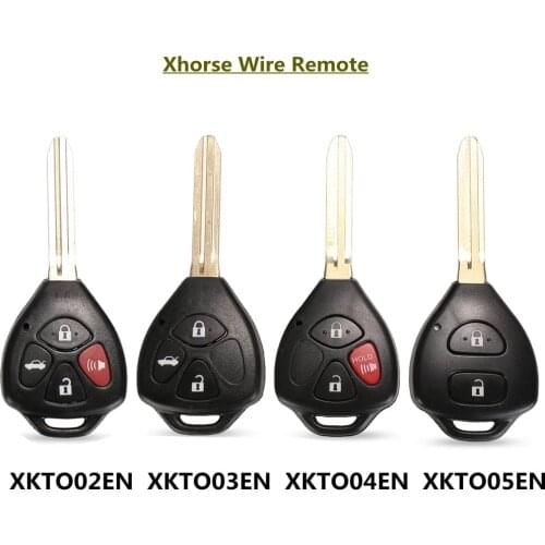 5pcs/lot Xhorse VVDI2 XKTO02EN XKTO03EN XKTO04EN XKTO05EN Wire Car Key Remote Replacement for VVDI Key Tool