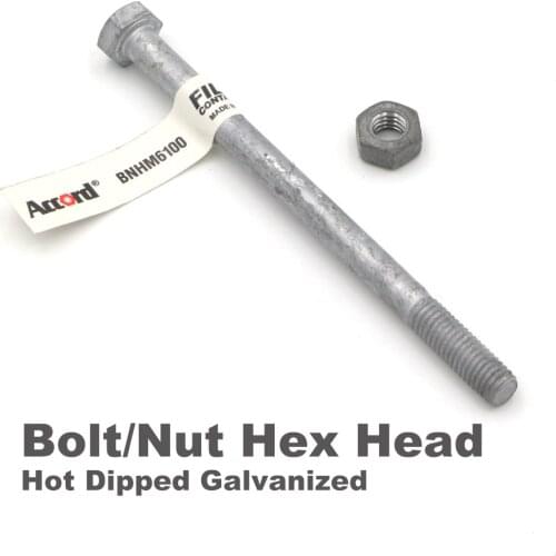 150pc boxed Bolt Nut set Hex Head Mtrc Hdg M6 100mm