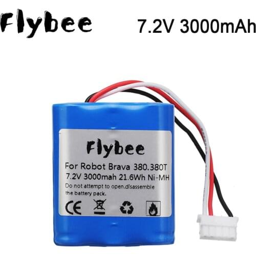 Upgrade 7.2V 3000mAh Battery for iRobot Roomba Braava 380 380T Mint 5200c Ni-MH 2500mAh 3.0Ah 7.2v Rechargeable battery 1Pcs