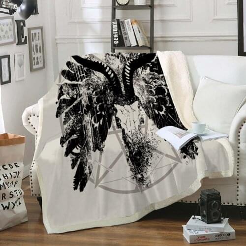 Antelope Blanket Retro Geometry Throw Blanket Grey Boho Sherpa Fleece Blanket Soft Cozy Plush Blanket For Bed Sofa