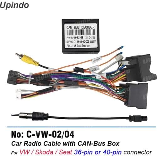 Car Radio Cable CAN BUS for Volkswagen VW 16pin Power Wiring Harness DVD GPS Android Multimedia Player Connector