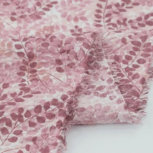 Pale Red Flowers Cotton Fabric For Dress Tissus Coton Imprimé Telas Algodon Estampadas Sewing Ткань Для Шитья Vestidos Tissu Diy