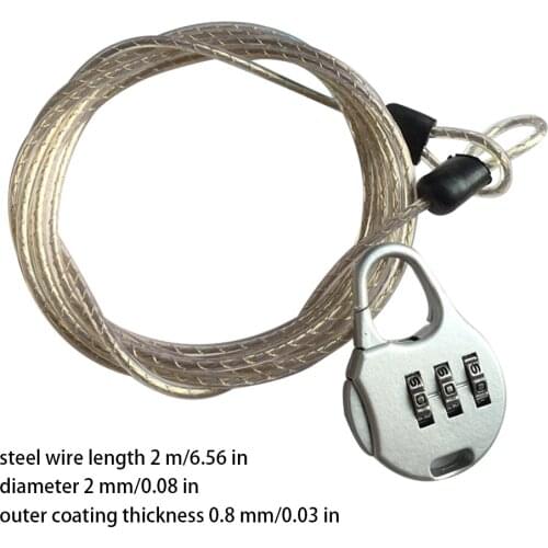 Car Cover Combination Lock Home Travel Luggage Wire Rope Password Lock Anti-theft Lock Car Exterior Accessories