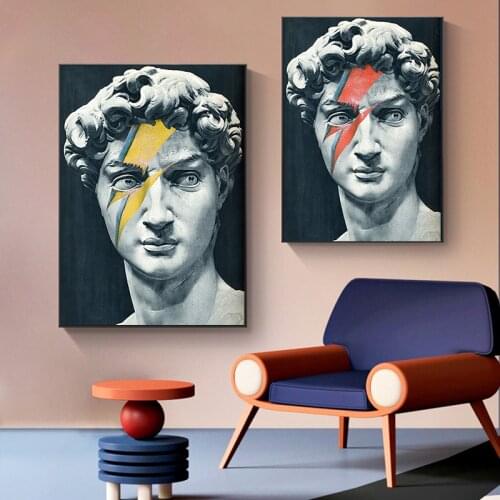 David Head Black White Sculpture oil Canvas Paintings on The Wall Art Posters and Prints Wall Art Pictures home decoration