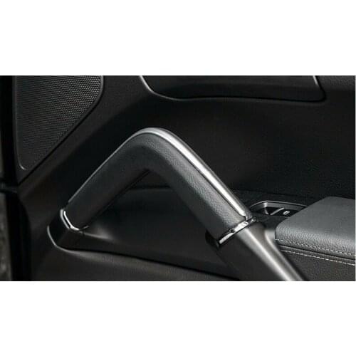 For Porsche Cayenne 2011-2017 Silver ABS High quality Car Interior Seat Grab Bar Handle Cover