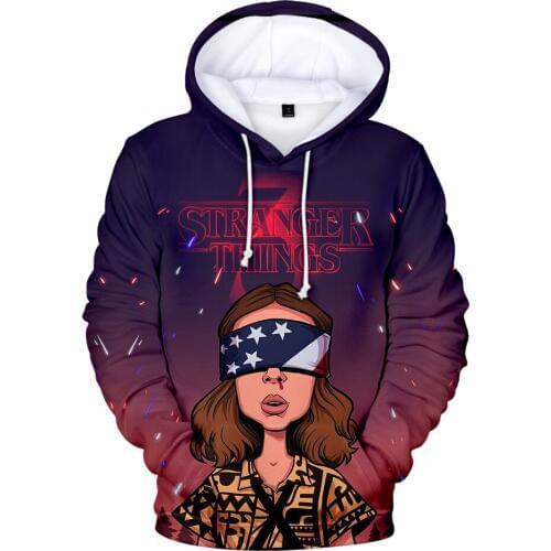 Hot US TV series Stranger Things 3D Hoodies Men/Women Sweatshirt Fashion Harajuku Style Sweatshirts Pullovers Streetwear Hooded
