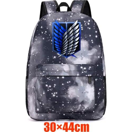 Anime Attack On Titan Canvas Backpack Casual Schoolbag High Quality Packsack Teenger Unisex Student Travel Laptop Bag