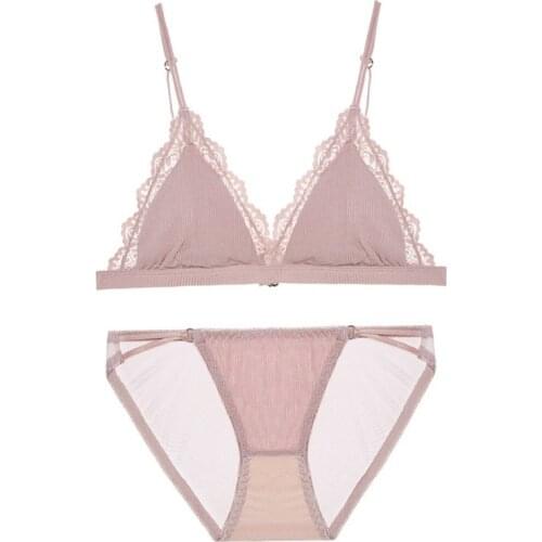 Seamless Bras Set for Women No Wire Trace Underwear Brassiere Sexy Wireless Triangle Cup Thin Lingerie Bralett Summer Underwear