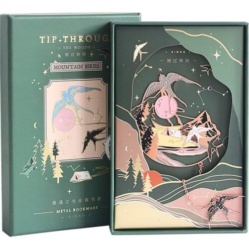 Creative Fawn Specimen Bookmark Pendant Metal Bookmark Stationery Stationery School Office Supplies