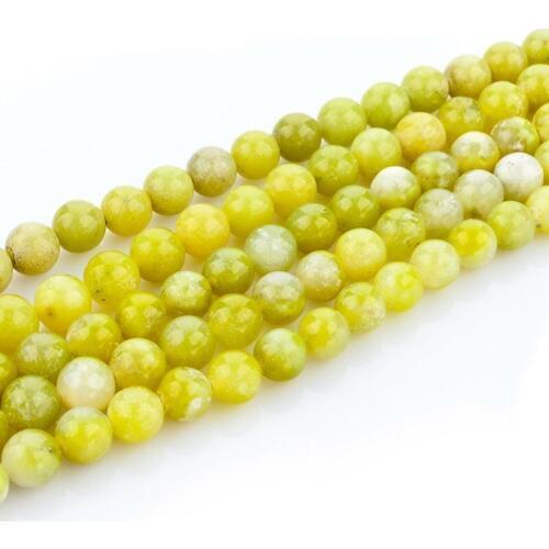 4/6/8/10mm Round Lemon Stone Beads Natural Stone Beads Spacer Loose Beads for Jewelry Making Accessories for Jewelry