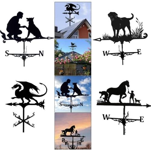 Weather Vane Roof Kit Metal Weathervane For Farmhouse Cupolas Durable Scene