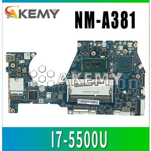 NM-A381 Laptop motherboard For Lenovo YOGA3-14 original mainboard I7-5500U