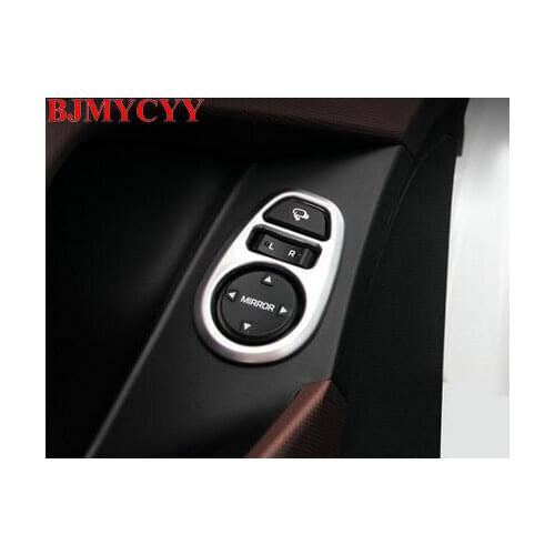 BJMYCYY Fit For Hyundai Creta IX25 2015 2016 ABS Door Armrest Rearview Mirror adjust button Cover Trim Modling Garnish