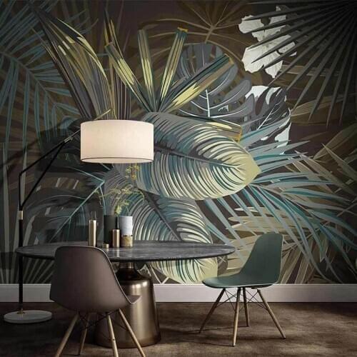 Custom 3D Photo Wallpaper Green Banana Leaf Home Wall Decoration Mural Painting Wallpapers For Living Room Bedroom Background