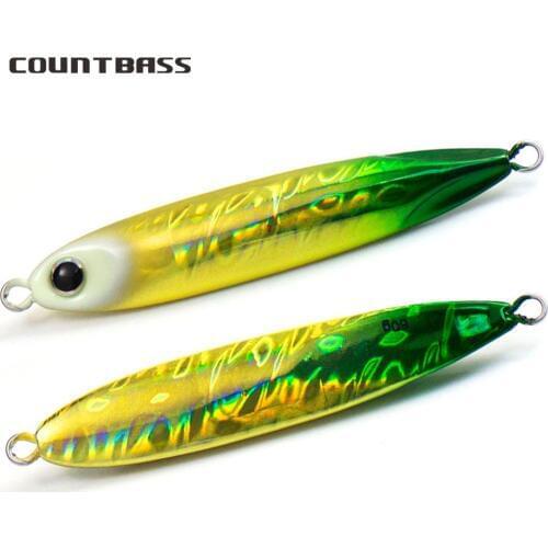 ON SALE! 60g 2.1oz Slim Slow Jigs, Vertical Jigging, Metal Fishing Lures, Lumious Pecsa Jig Lure, Leurre Peche