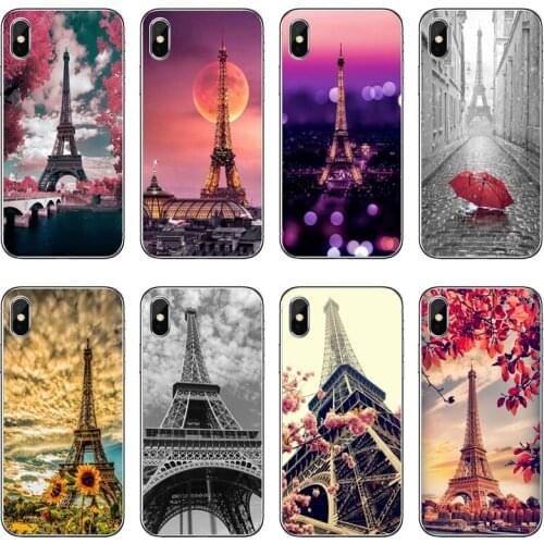 Romantic Paris Eiffel Tower Transparent Phone Case For iPhone 12 11 Pro Max Mini XS Max XR X 8 7 Plus 6 6S Plus 5 5S SE 2020
