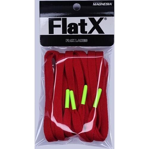 FlatX 8mm Red/ Neon Green Color Metal Tips Shoelaces High Quality Professional Sneaker Laces Shoelace Lacet