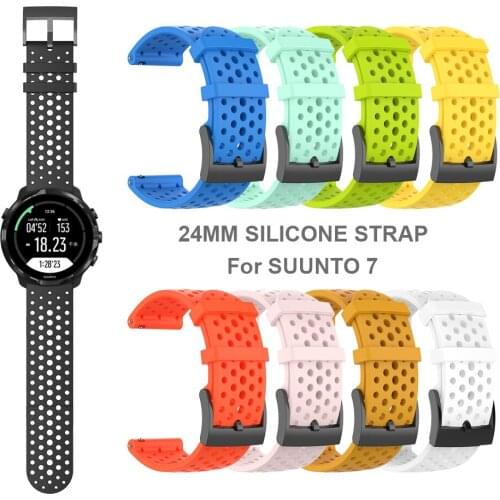 24mm Silicone Sport Band For Suunto 7 smart watch Wrist Strap Watchband Replaceable Accessories