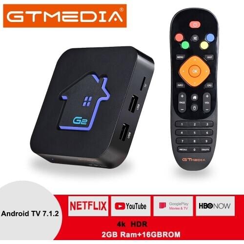 GTMEDIA G2 Android 7.1 Smart Tv Box S905W 4K HDR Ultra HD 2G 16G WIFI Google Cast Netflix HDCP Watch Netflix in HD Android Box