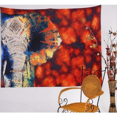 Special Offer) Elephant Tapestry Mandala Indian Tapestry Wall Hanging Printed Decoration Beach Mat Blanket