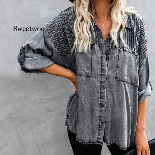 SWEETWOO Womens Denim Shirts