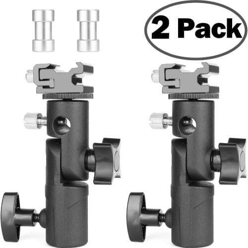 Camera Flash Speedlite Mount,ChromLives Professional Swivel Light Stand Light Bracket Umbrella Bracket Mount Shoe Holder E Type