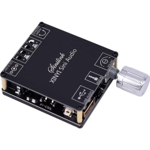 YX-C50L Bluetooth 5.0 Subwoofer Amplifier Board High Power Audio Stereo Amplifier Board 2X50W Bass AMP