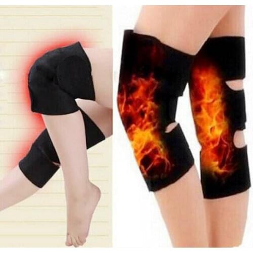 1Pair Tourmaline Self-Heating Knee Pads Far Infrared Magnetic Therapy Spontaneous Heating Pad Health Care Braces Supports