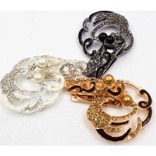 165198,1pcs 3color Rhinestone inlaid metal buttons Duckbill buckle Mink buttons Clothing Jewelry Accessories diy
