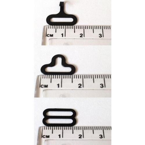 25 sets/lot handmade ribbon adjustable diy material bow tie tape hook clasp and slide bowtie hardware 13mm inside