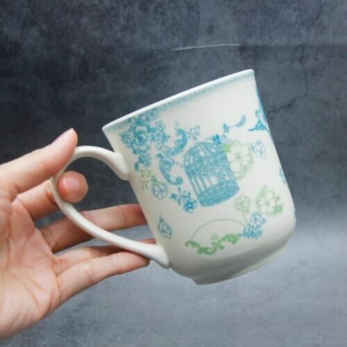 300 ML England Traditional Secret Garden Coffee Tea Milk Drinking Cups with Handle Coffee Mug for Gift