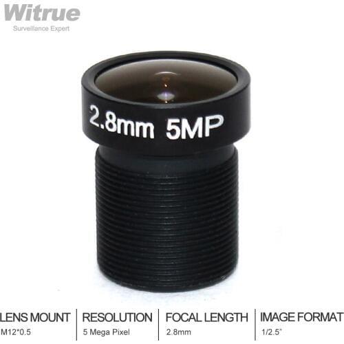 5.0Megpixel M12 MTV 2.8mm CCTV Camera Lens IR HD Security Camera Lens Fixed Iris F2.0 1/2.5"